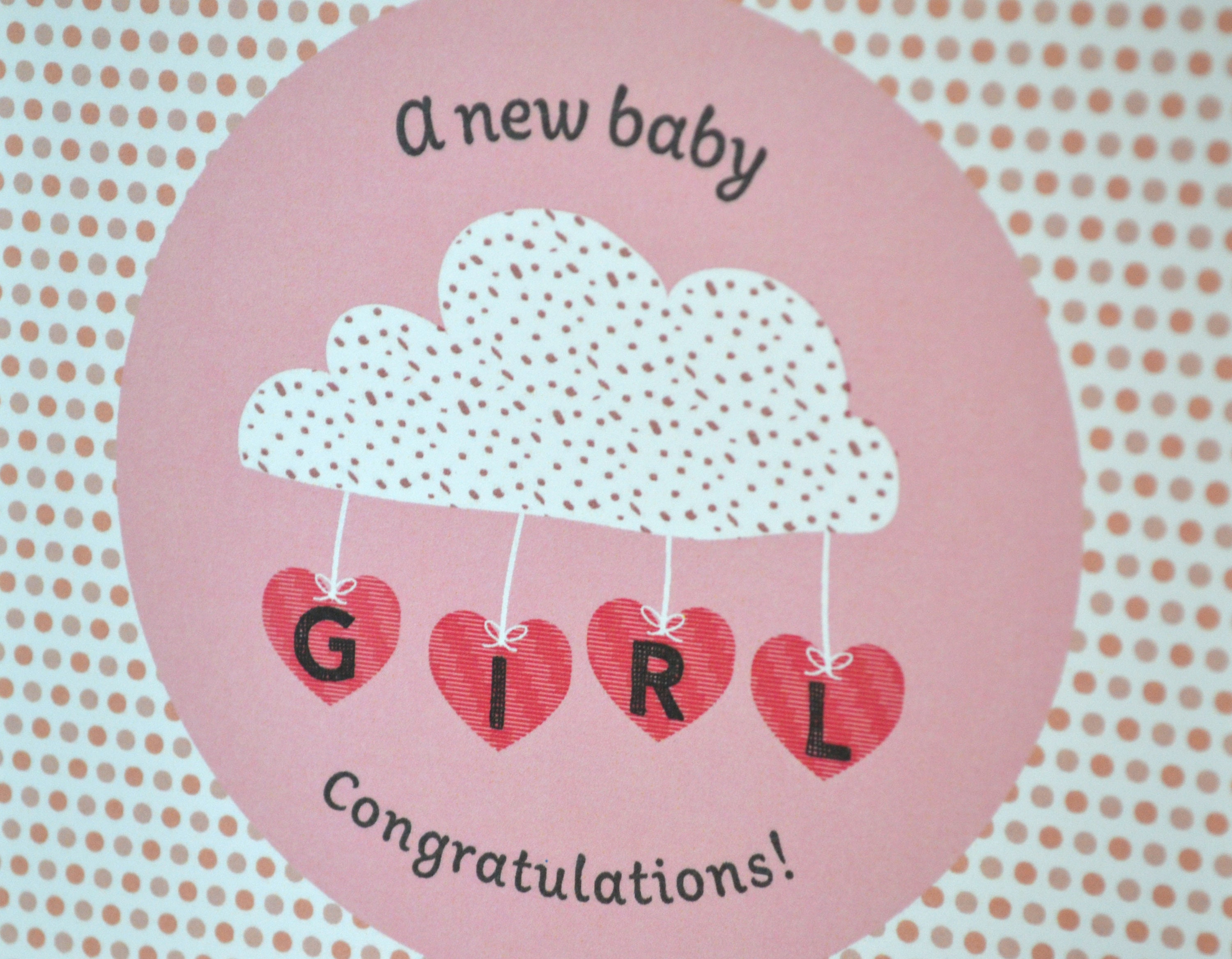 A New baby Girl card Etsy