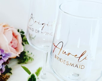 Custom Name Decal | Rose Gold Holographic Foil Decal | Labels Stickers | Glass Decal | Custom Vinyl Decal