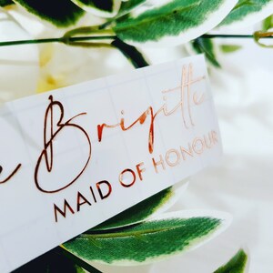Custom Name Decal | Bridesmaid Decal | Wedding Bridal Stickers | Glass Decal | Custom Vinyl Decal