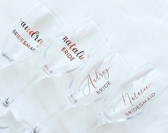 Custom Name Title Bridesmaid Decal | Glass Vinyl Decal | Wedding Christening Birthday Bridal Party Gift Box Stickers | Maid of Honour
