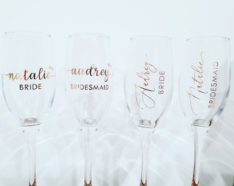 Custom Name Title Bridesmaid Decal | Glass Vinyl Decal | Wedding Christening Birthday Bridal Party Gift Box Stickers | Maid of Honour