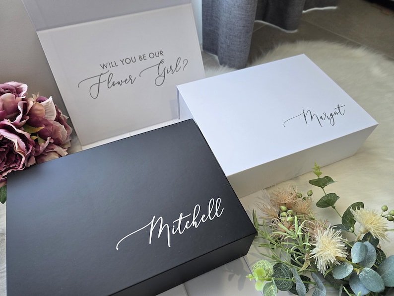 Personalisierte Geschenkbox Aufkleber / Namensetiketten / personalisierte Etiketten / Brautjungfer Aufkleber / DIY Etiketten / personalisierte Aufkleber Brautjungfer Vorschlag Box Bild 3