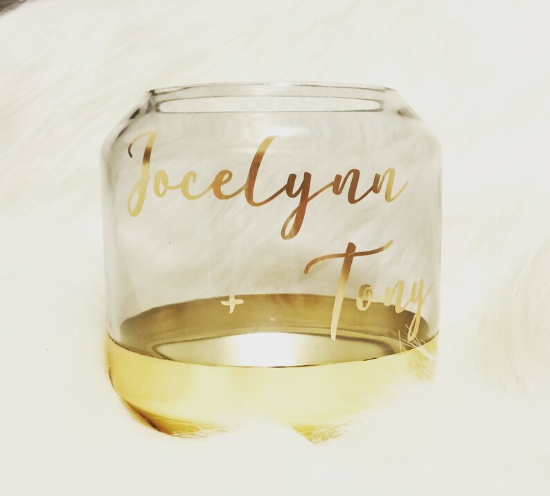 Custom Name Decal Gold Foil Decal Labels Stickers Glass Etsy