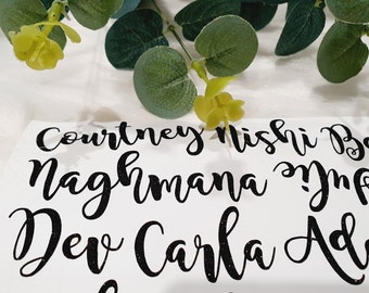 Custom Name Decal | Gold Foil Decal | Labels Stickers | Glass Decal | Custom Vinyl Decal