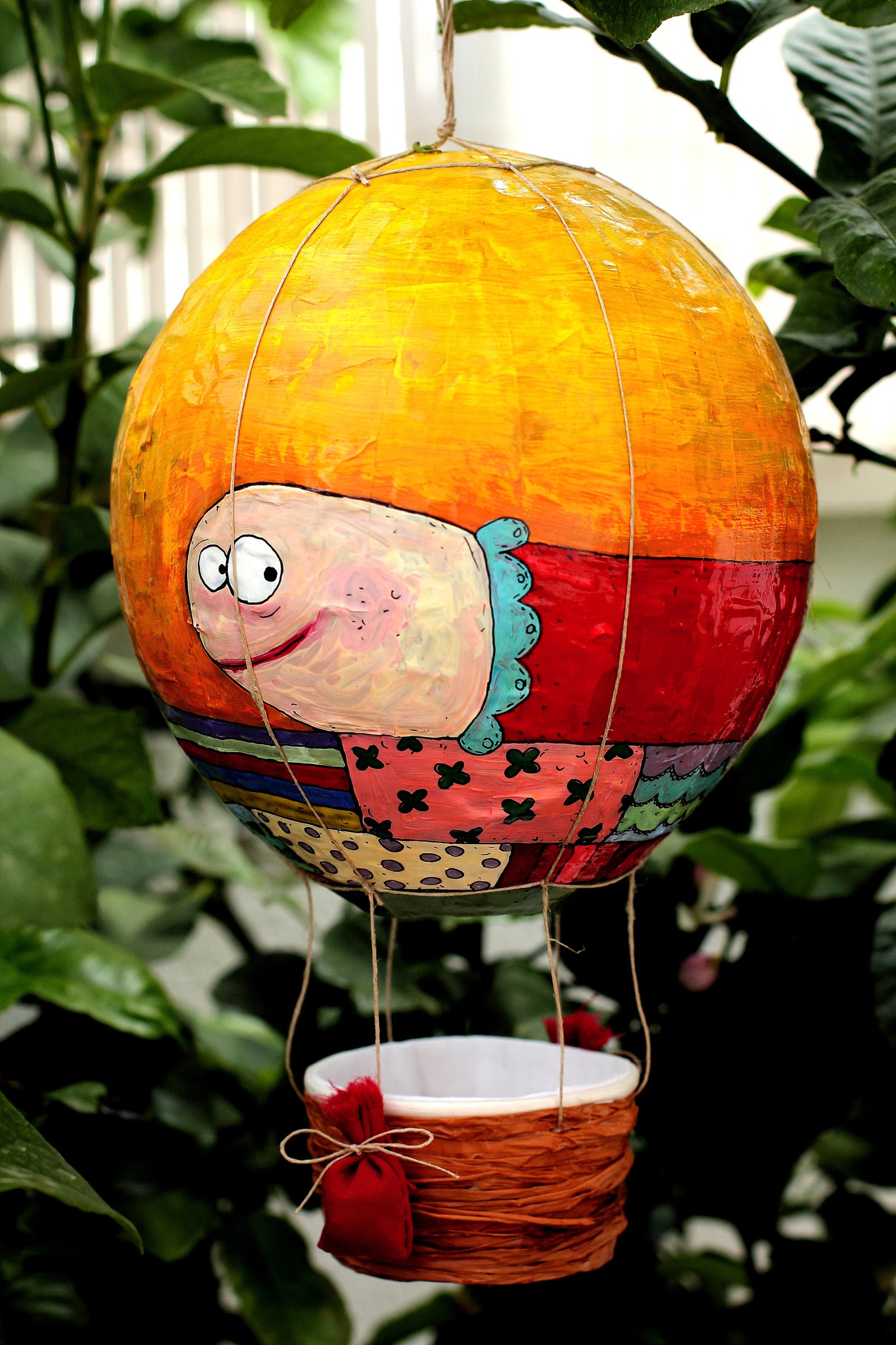 Decorative Hot Air Balloon Made and Hand Painted With LED - Etsy