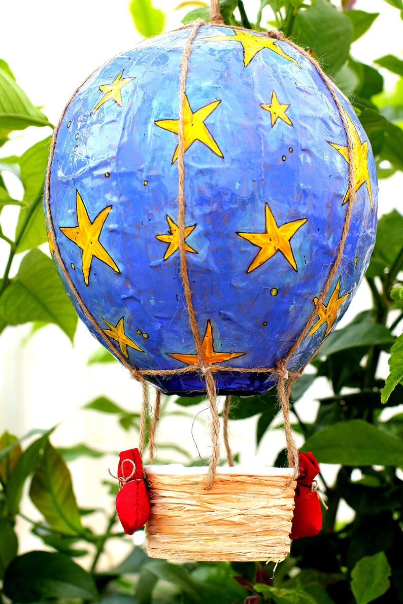 Decorative Hot Air Balloon Made and Hand Painted With Lightingled/the