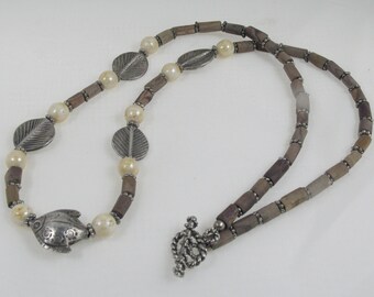 Fish & Sponge Coral Necklace