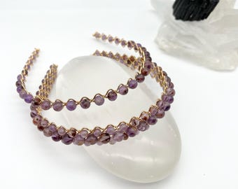 Fluorite Gemstone Headband, Rainbow Genuine Stone Beaded  display picture 1