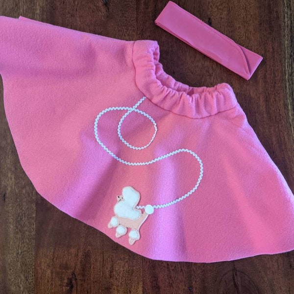 50's poodle skirt, infant toddler costume,  girls halloween costumes, easy halloween costume