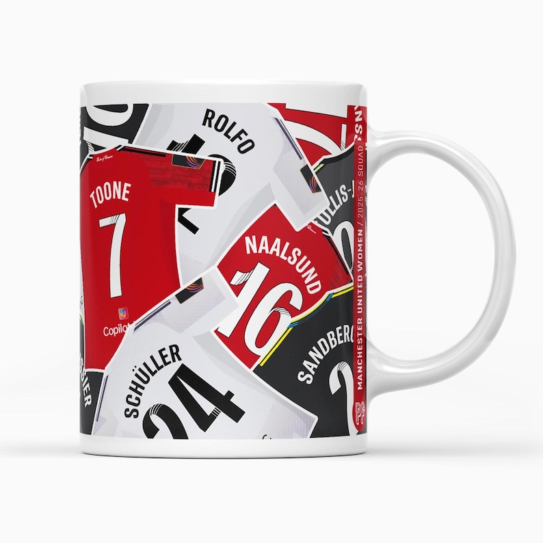 Taza del equipo femenino del Manchester United 2025-26 imagen 1
