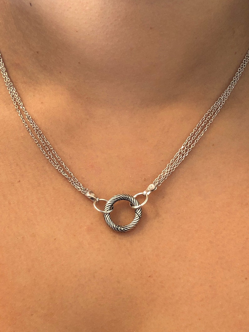 Sterling Silver Submissive Day Collar With Eternity Ring Etsy