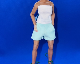 Espadrilles Mini Wedge Heels – 1:12 Scale Doll Shoes – Handmade Resin High Heels for TBLeague/Phicen Dolls