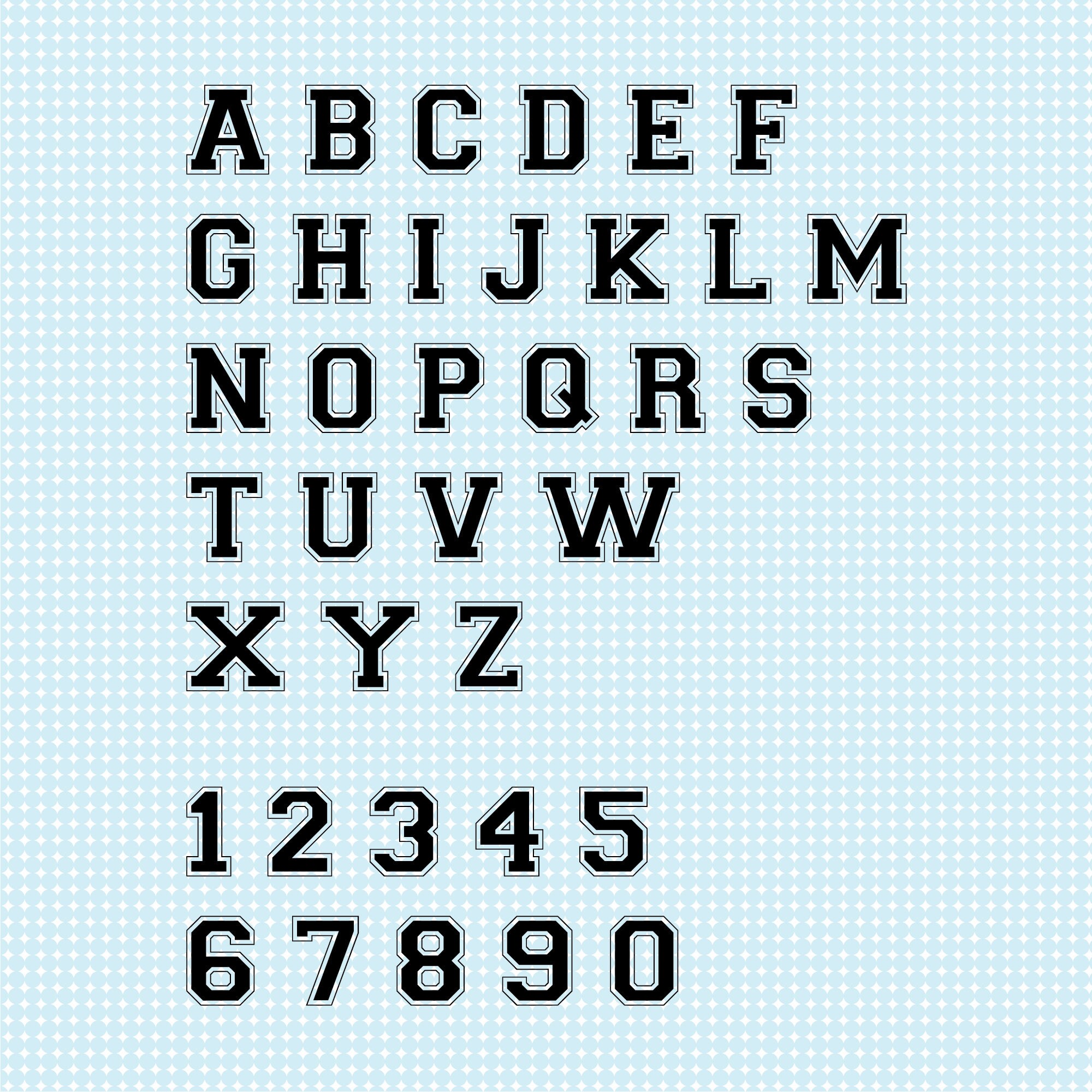 Download College Font Svg Sports Font Svg Sports Number Svg Varsity Etsy
