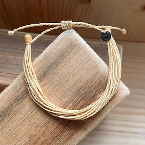 wrap bracelet, women bracelet, surfer bracelet, birthday gift, stackable bracelet, waterproof bracelet, waxed cord bracelet