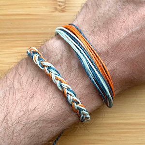 Wrap surf bracelet, men&#39;s braided bracelet, women&#39;s bracelet, surfer jewelry, boho jewelry, friendship bracelet, gift