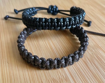 bruine armband voor heren, damesarmband, basisarmband, macraméarmband, verjaardagscadeau, basisarmband