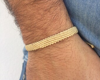 Makramee-Armband, Armband für Frauen, Armband für Männer, wasserdichtes Armband, Surf-Armband, gelbes Armband, Freundschaftsarmband,Geschenk