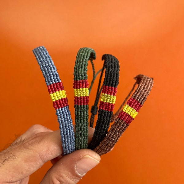 Pulsera de macramé bandera de España, bandera de españa, pulsera patriotica, regalo de navidad, regalo para el, regalo para ella, españa