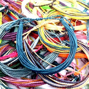 wrap bracelet, women bracelet, surfer bracelet, birthday gift, stackable bracelet, waterproof bracelet, waxed cord bracelet