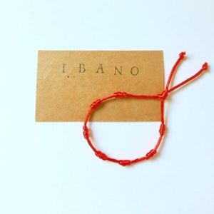 Pulsera de protección roja de 7 nudos, pulsera de cuerda roja, pulsera de tobillo de 7 nudos, pulsera de protección, pulsera roja, regalo