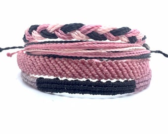 4 surfer bracelets for women, set of 4 macrame bracelets for women, pack of 4 bracelets, Christmas gift, friendship bracelets.