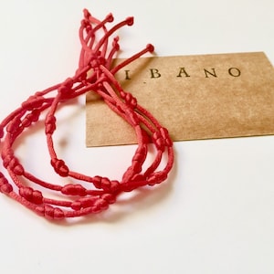 Braccialetti Portafortuna Corda Rossa A 7 Nodi - Per Famiglia E Amici, Regolabili E Con Simboli Di Protezione - Foto 7