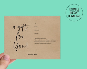 gift card template etsy picture card template