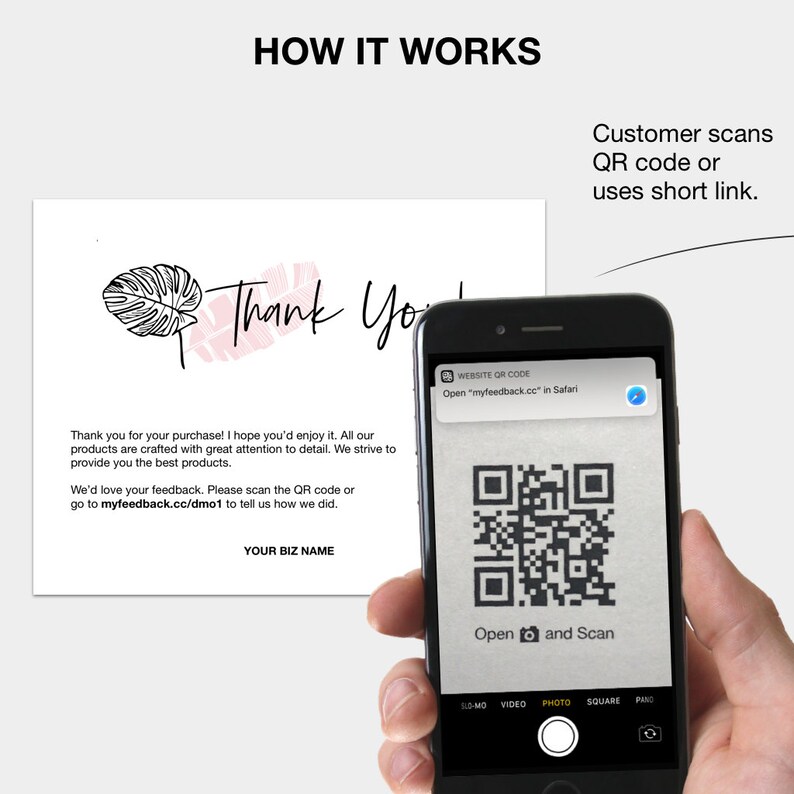 Printable Thank You For Your Purchase Cards Package Inserts Business Thank You Cards Perfect for Small Business /& Online Shops