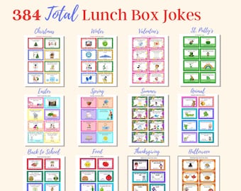 Lunch Box Jokes Mega Bundle, 384 Riddles (Digital Download)