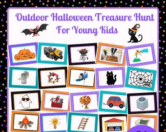 Halloween Picture Scavenger Hunt, Toddler Outdoor Game (PDF)