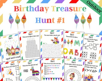Outdoor Birthday Treasure Hunt #1 (PDF)