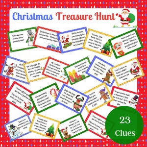 Búsqueda del tesoro de Navidad, Búsqueda del tesoro en interiores de Navidad, Juego para niños, Actividad navideña para niños, Descarga instantánea