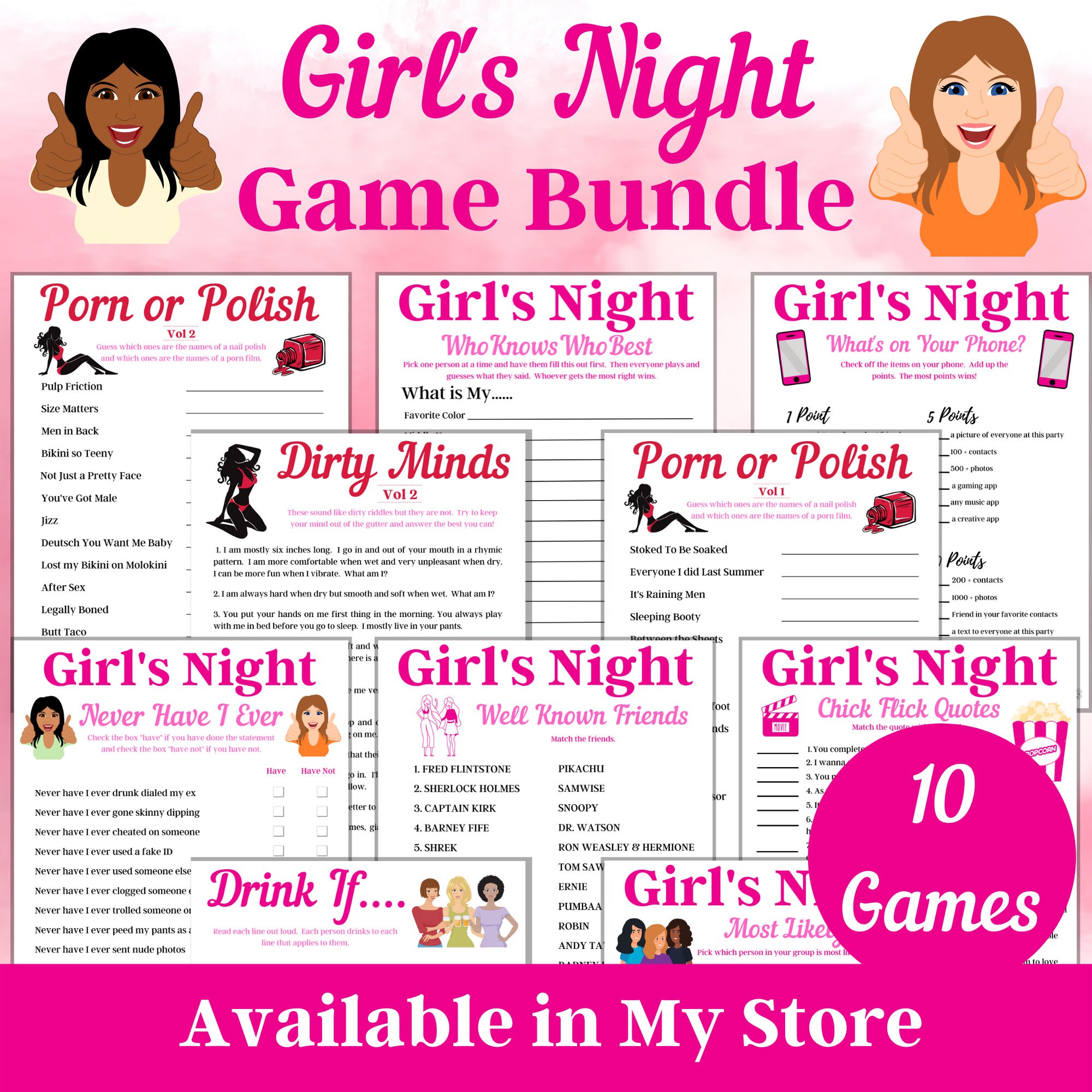 Girls Night Game Who Knows Who Best Ladies Night Out Etsy