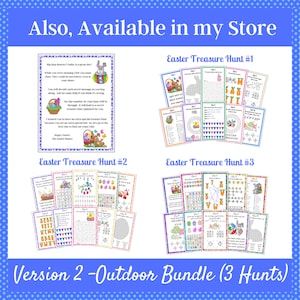 Easter Scavenger Hunt 3, Vol 2, Easter Bunny Letter, Outdoor Treasure ...
