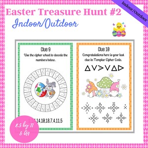 Indoor and Outdoor Easter Treasure Hunt, Easter Bunny Letter, Easter ...