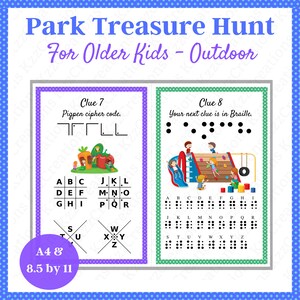Park Scavenger Hunt, Crack the Code Clues, Older Kids (PDF Pattern) - Etsy