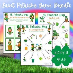 St Patrick's Day Game Bundle, 20 Printable Family Activities (PDF) image 3