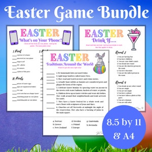 Easter Games, 20 Game Bundle, Virtual Party Games, Easter Activity, Games for kids, Games for Adults, Family Games, Classroom Bundle image 6