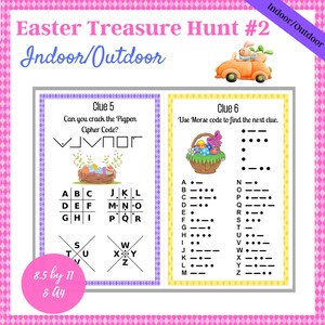 Indoor and Outdoor Easter Treasure Hunt, Easter Bunny Letter, Easter ...