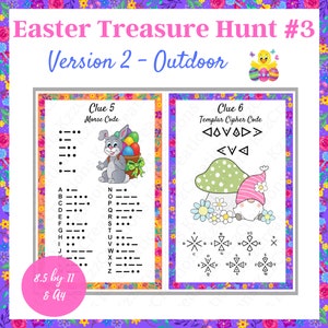 Easter Scavenger Hunt 3 Vol 2 Easter Bunny Letter Outdoor - Etsy