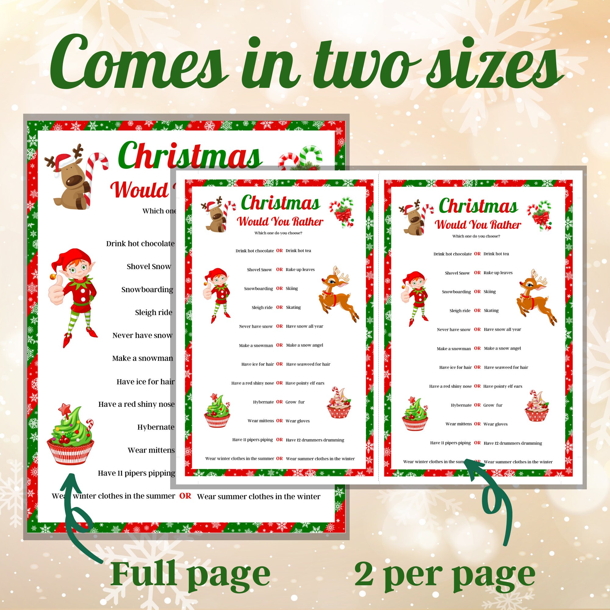20 Printable Christmas Games Bundle, Holiday Party Activities (PDF) - Etsy