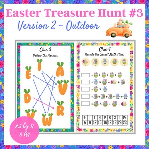 Easter Scavenger Hunt 3 Vol 2 Easter Bunny Letter Outdoor - Etsy