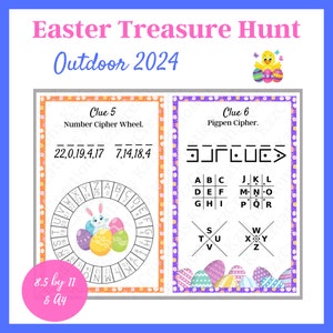 Easter Scavenger Hunt, Easter Bunny Letter, Outdoor Treasure Hunt, Game ...