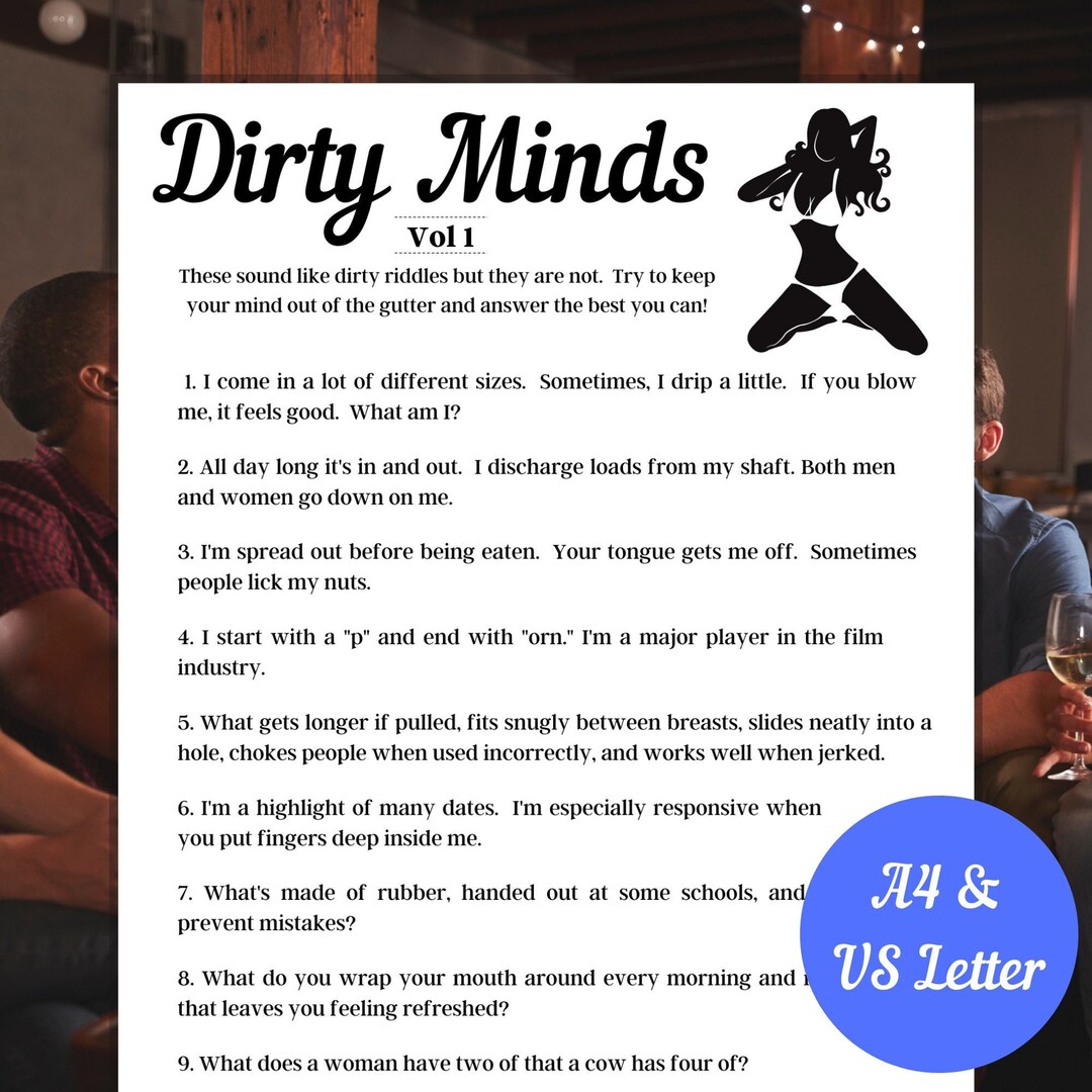 Dirty Minds Game, Vol 1, Adult Game, Naughty Party Game, Girls Night