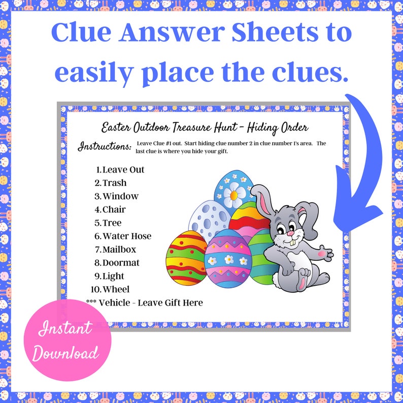 Easy Hiding Instructions and all 10 hiding places.
