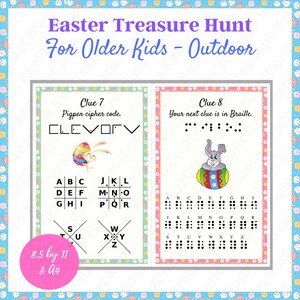 Easter Scavenger Hunt, Easter Bunny Letter, Outdoor Treasure Hunt, Game ...