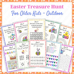 Easter Scavenger Hunt, Easter Bunny Letter, Outdoor Treasure Hunt, Game ...
