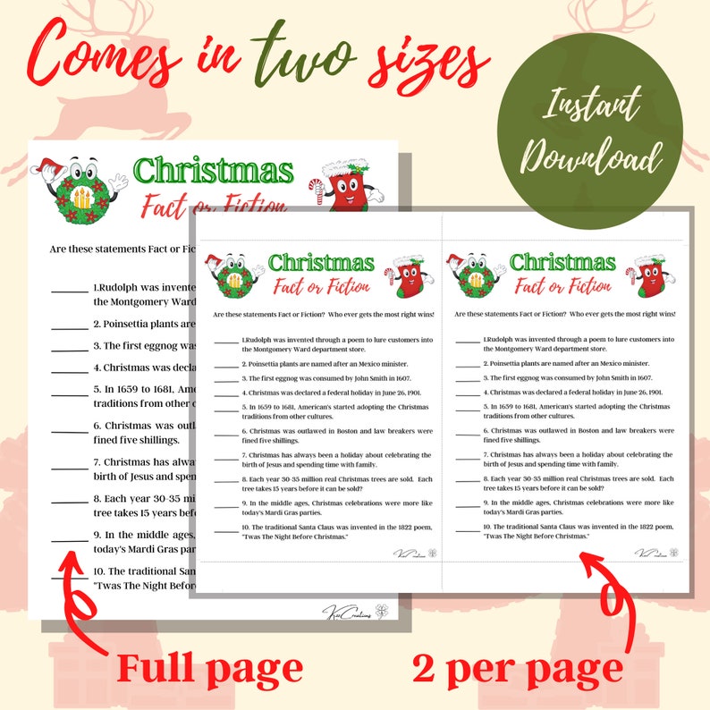 Christmas Fact or Fiction History of Christmas Christmas Etsy