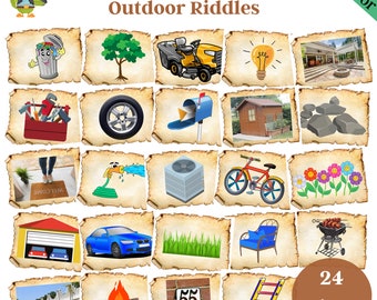 Piratenspeurtocht in de buitenlucht, puzzelspel (digitale download)