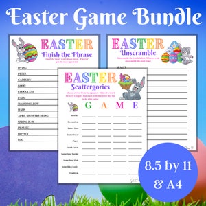 Easter Games, 20 Game Bundle, Virtual Party Games, Easter Activity, Games for kids, Games for Adults, Family Games, Classroom Bundle image 5